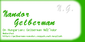 nandor gelberman business card